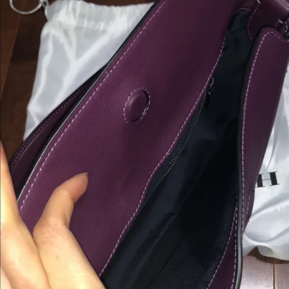 Gorgeous Deep Purple Coach Retail Gun metal chain bag - Picture 8 of 12